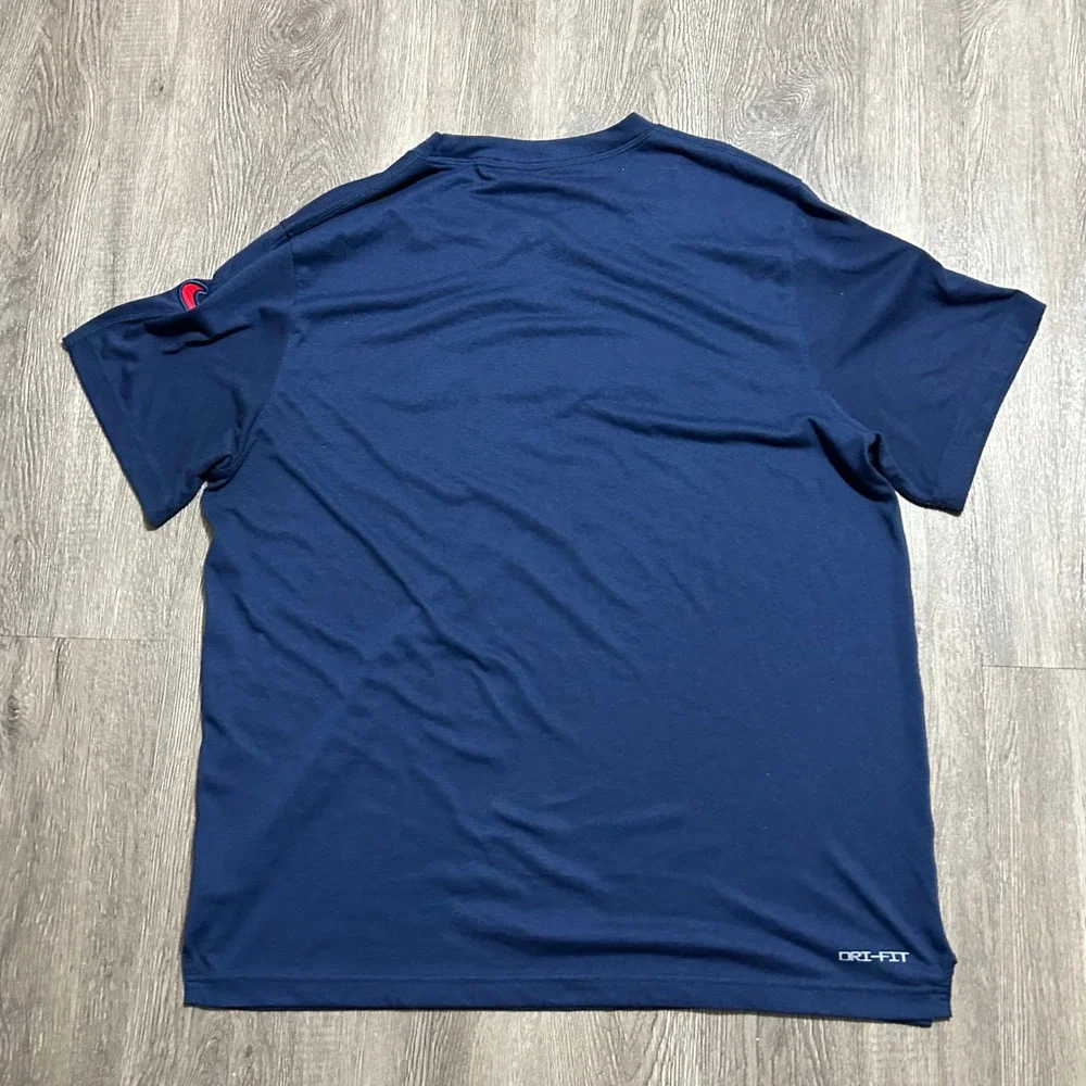 Nike New England‎ Patriots T-Shirt XL Navy Blue Dri-FIT Kyle Dugger Team Issue